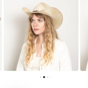 Wyeth “Ford” Natural Sisal Straw Cowboy Sun Hat — NWOT / One-Size Adjustable